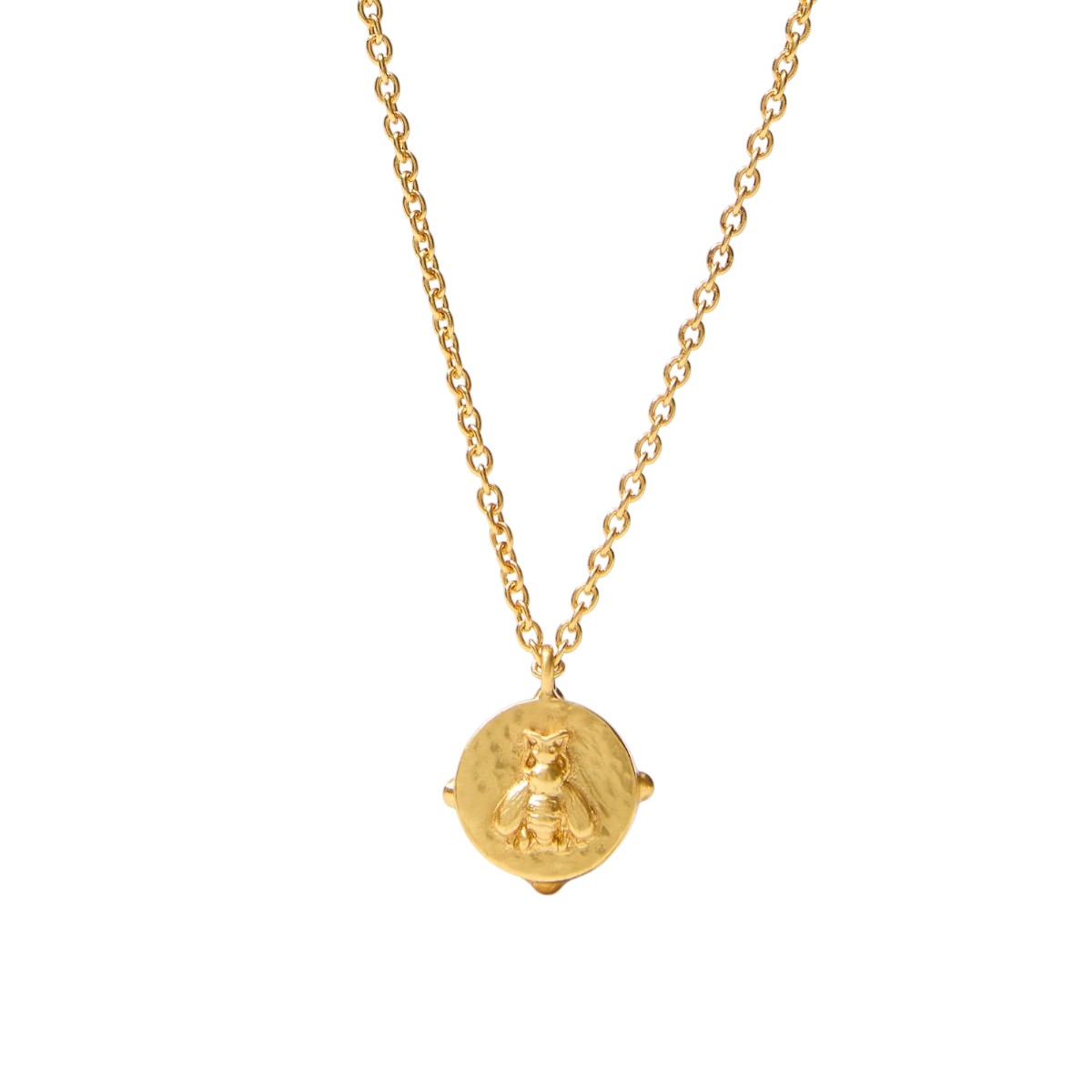 Julie Vos Honeybee Solitaire Necklace, Gold and Iridescent Melon
