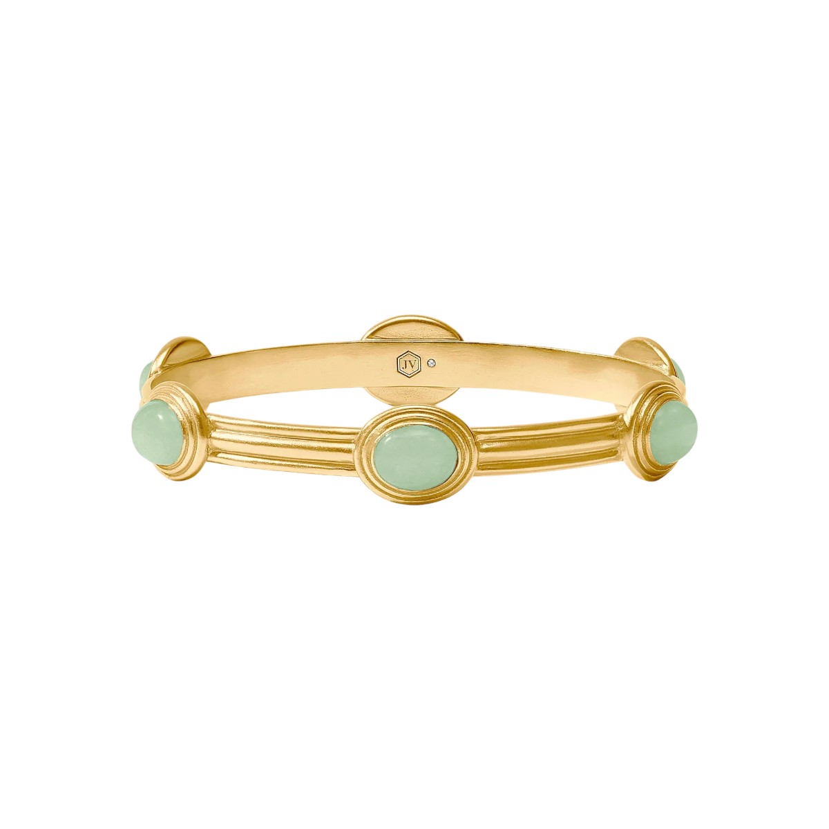 Julie Vos Portofino Stone Bangle Bracelet, Aqua Jade in Medium