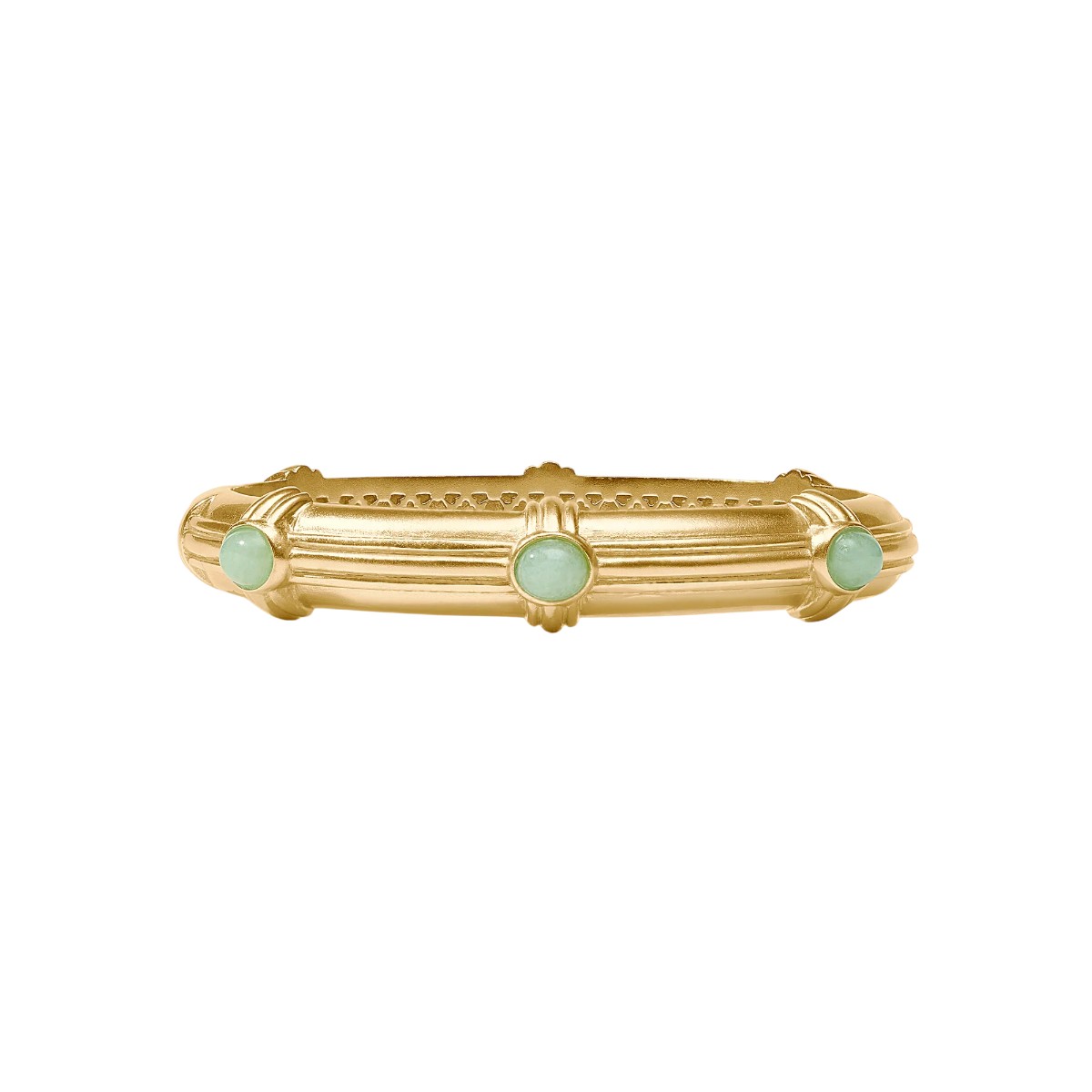 Julie Vos Portofino Stone Hinge Bangle Bracelet, Aqua Jade