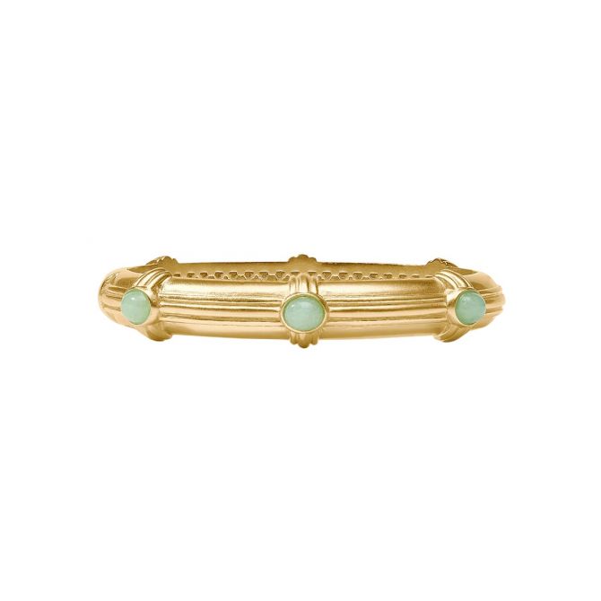 Julie Vos Portofino Stone Hinge Bangle Bracelet, Aqua Jade