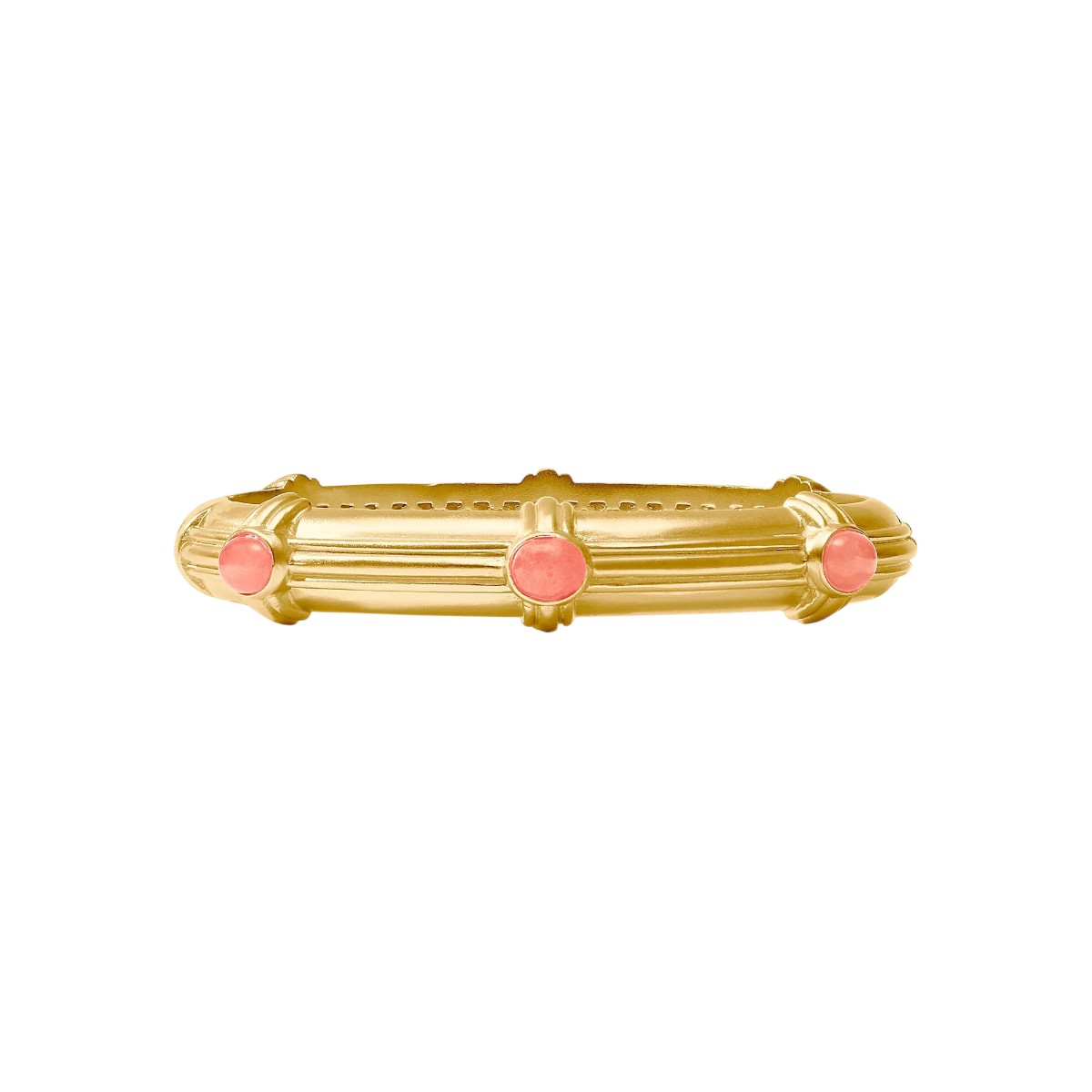 Julie Vos Portofino Stone Hinge Bangle Bracelet, Melon Jade