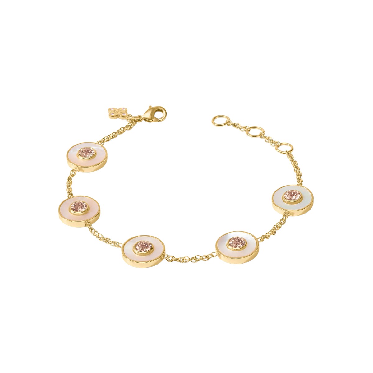 Julie Vos Colette Circle Delicate Bracelet, Champagne