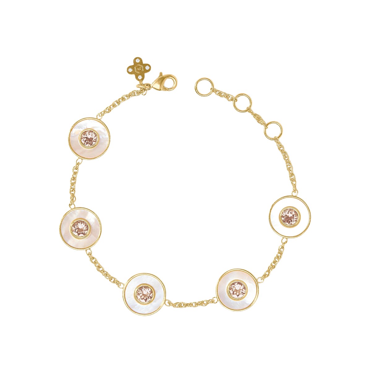 Julie Vos Colette Circle Delicate Bracelet, Champagne