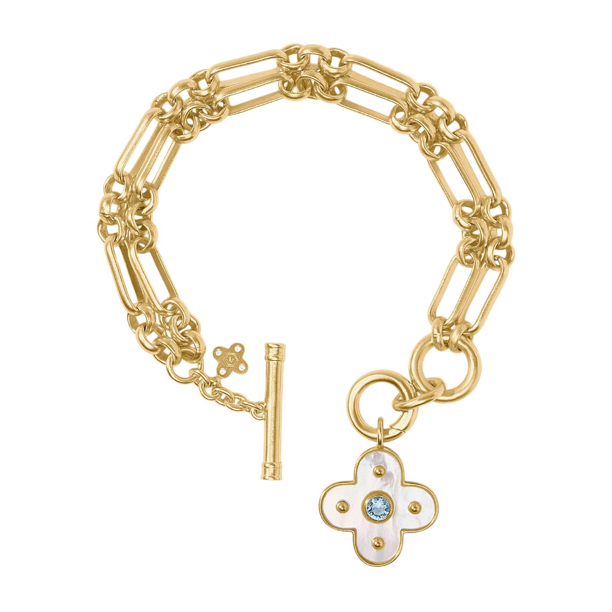 Julie Vos Colete Link Bracelet, Chalcedony Blue
