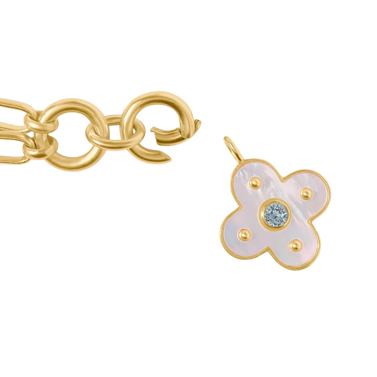 Julie Vos Colete Link Bracelet, Chalcedony Blue