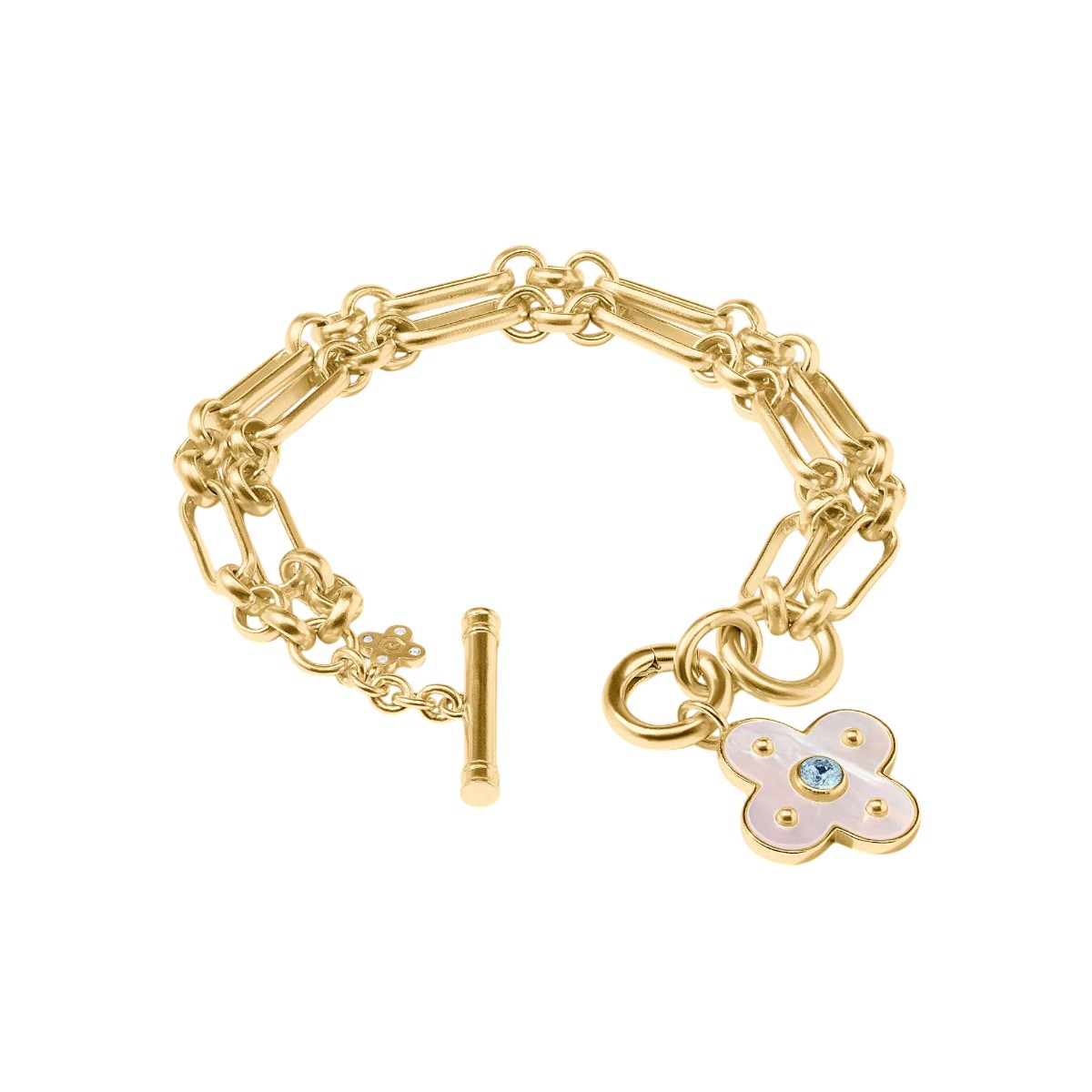 Julie Vos Colete Link Bracelet, Chalcedony Blue