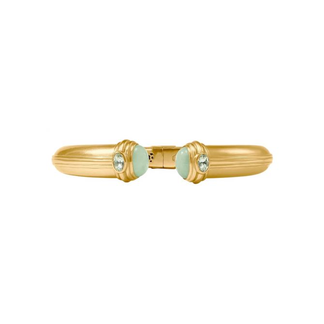 Julie Vos Portofino Cuff Bracelet, Aqua Jade