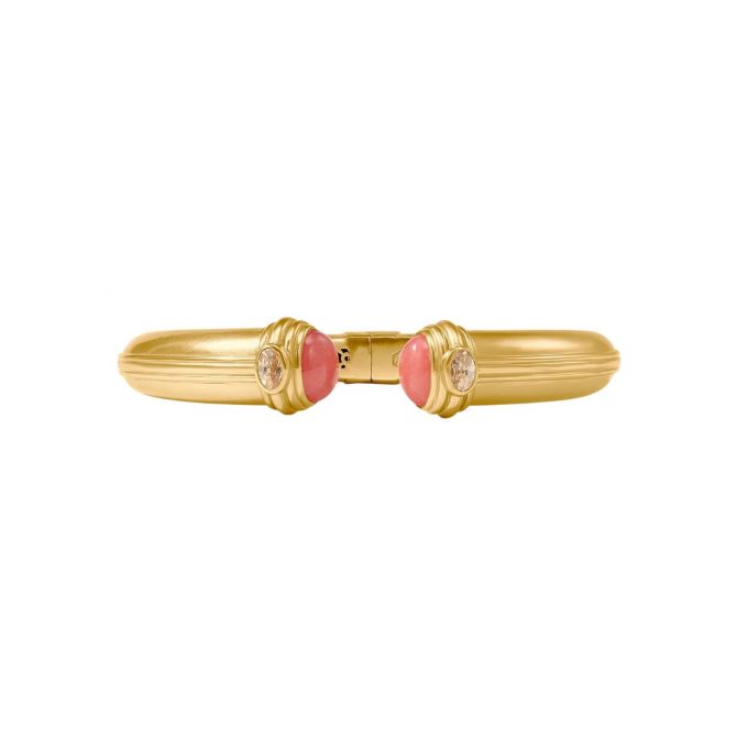 Julie Vos Portofino Cuff Bracelet, Melon Jade