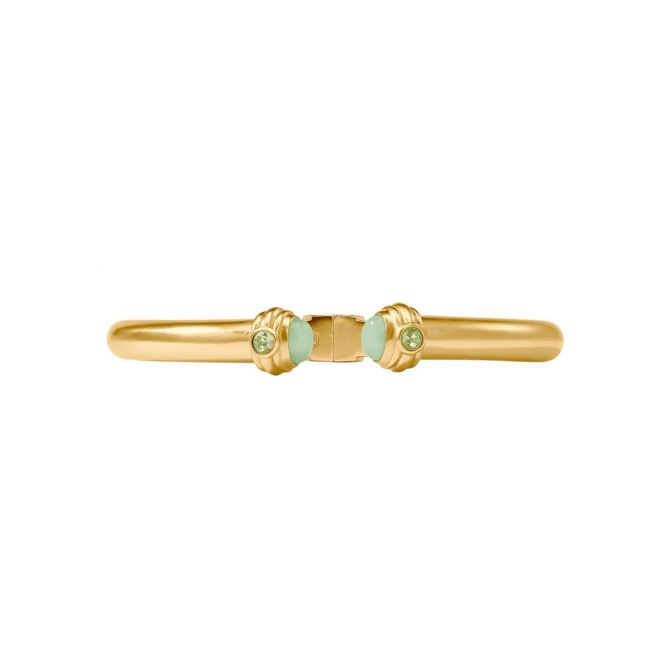 Julie Vos Portofino Demi Cuff Bracelet, Aqua Jade