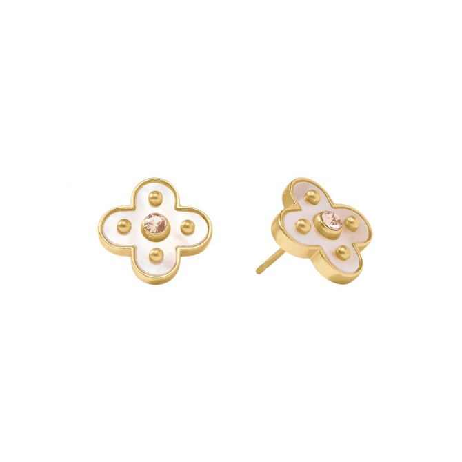 Julie Vos Colette Stud Earrings, Champagne