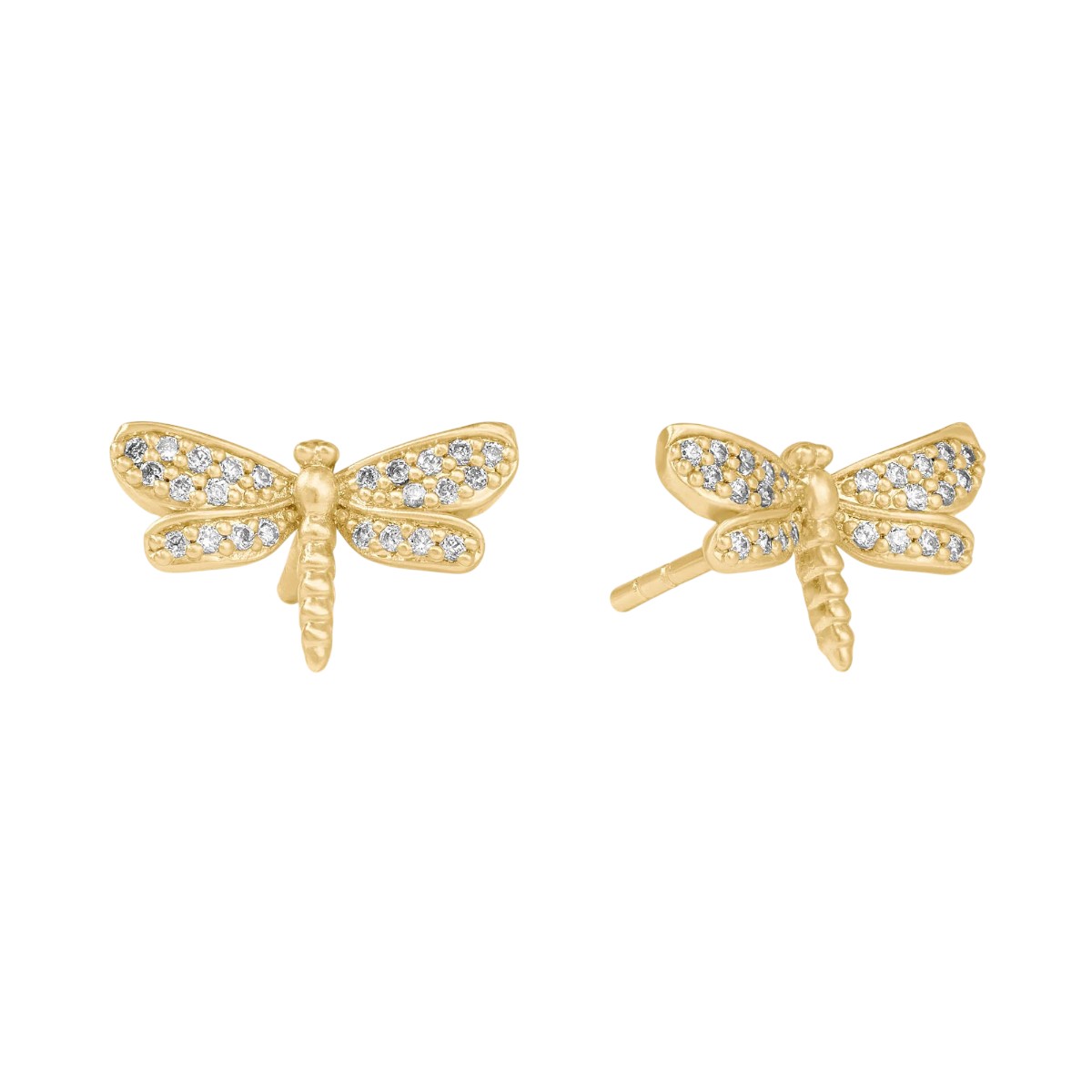 Julie Vos Dragonfly Pave Stud Earrings