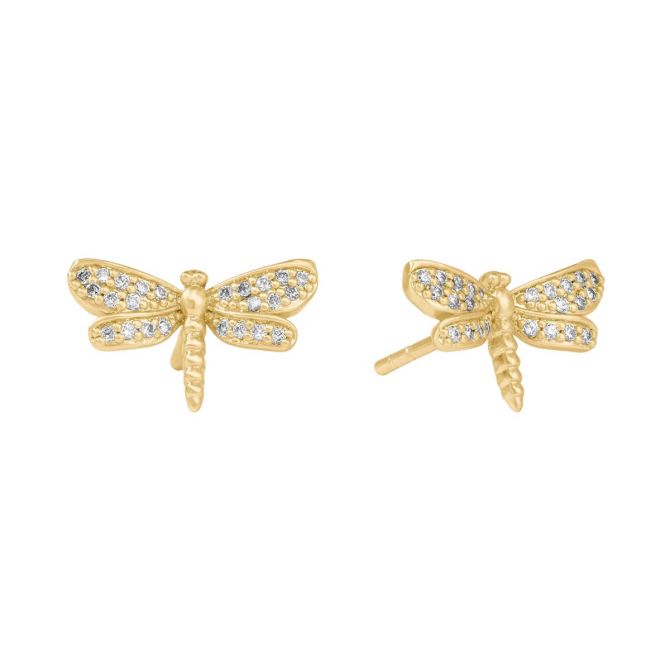 Julie Vos Dragonfly Pave Stud Earrings