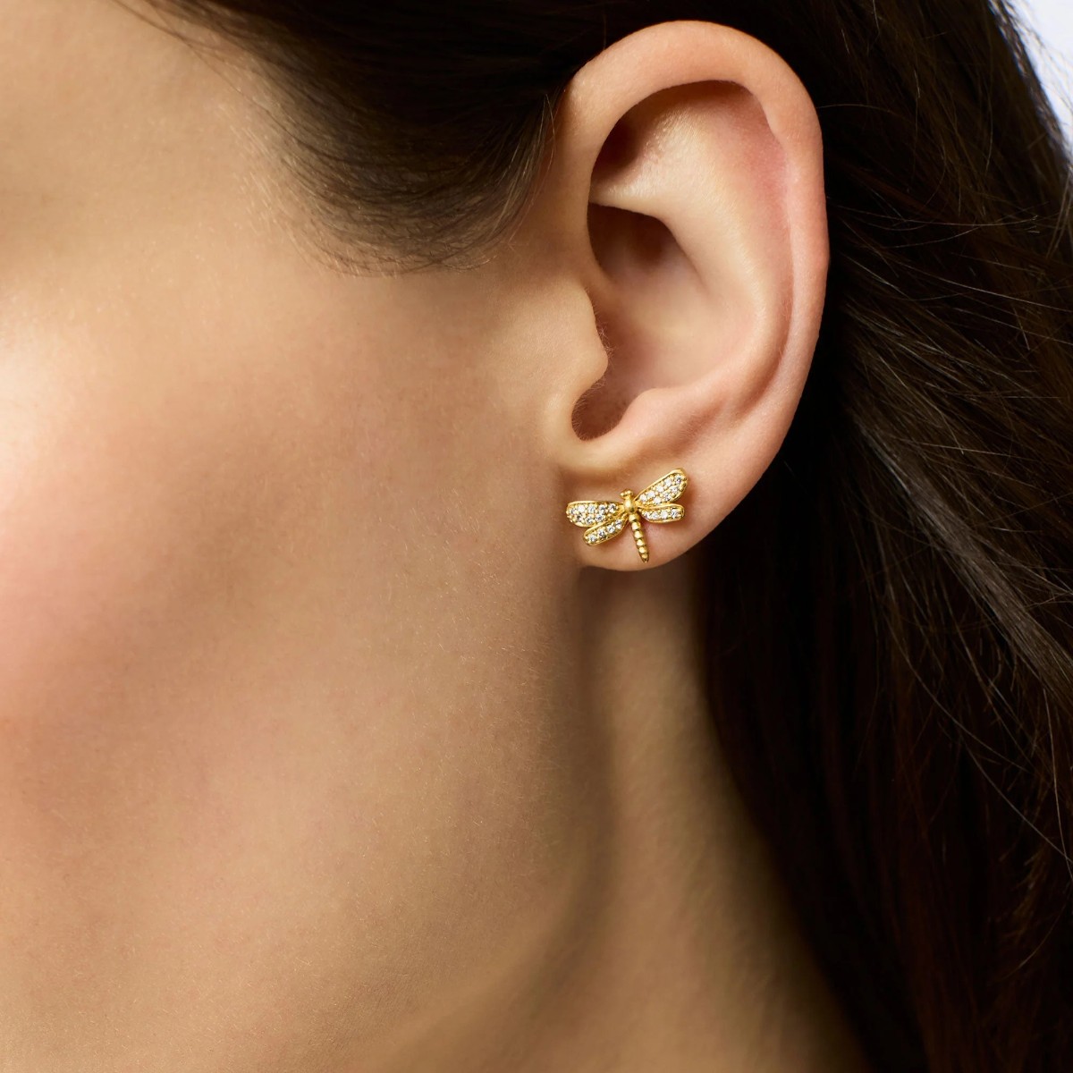 Julie Vos Dragonfly Pave Stud Earrings