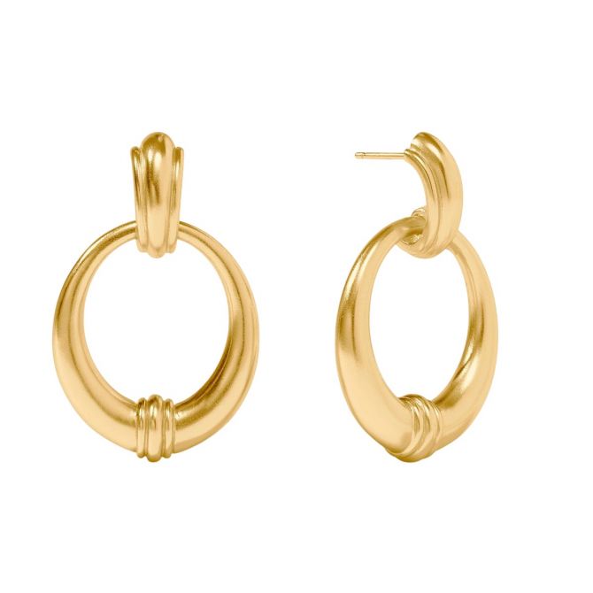 Julie Vos Portofino Doorknocker Earrings, Gold