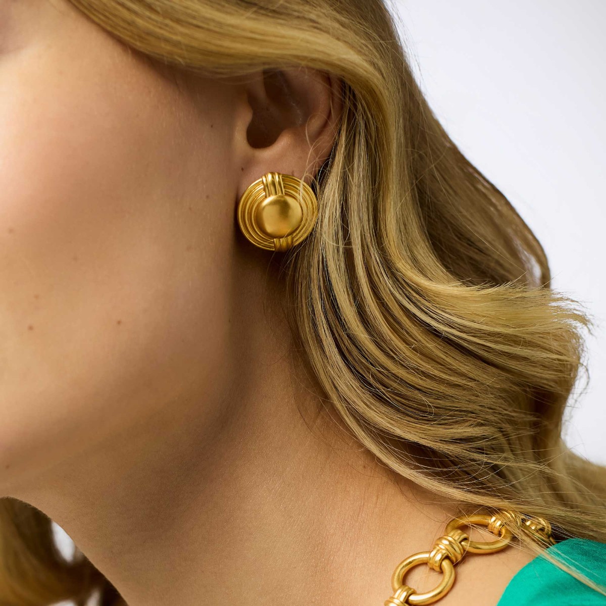 Julie Vos Portofino Statement Stud Earrings, Gold