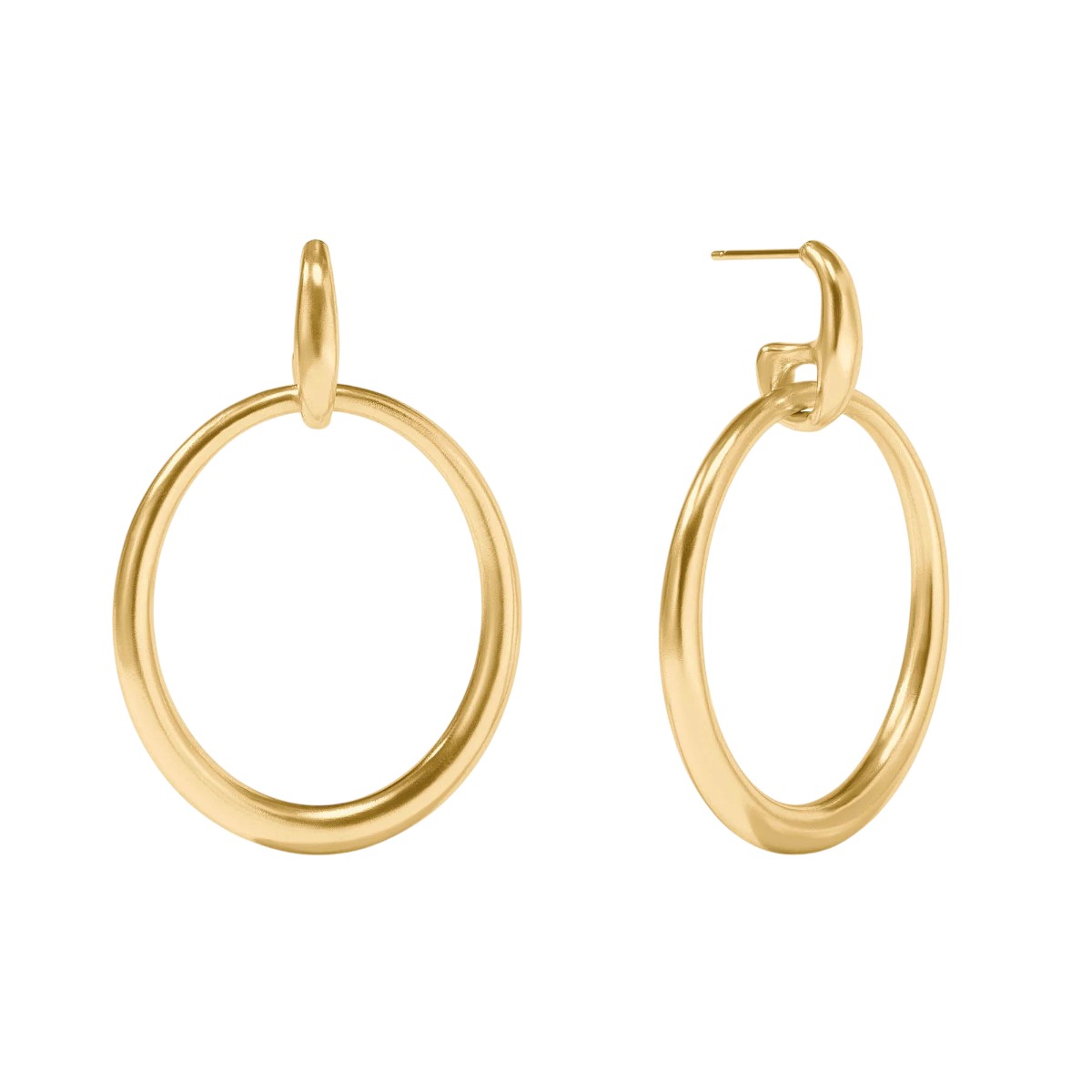 Julie Vos Laguna Doorknocker Earrings, Gold