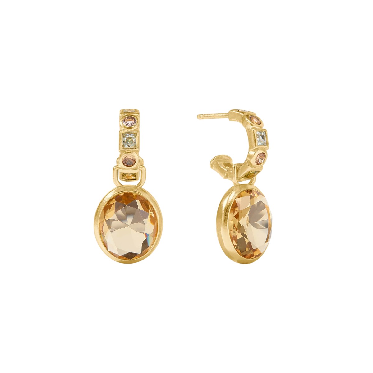 Julie Vos Jolie Hoop and Charm Earrings