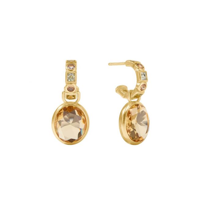 Julie Vos Jolie Hoop and Charm Earrings