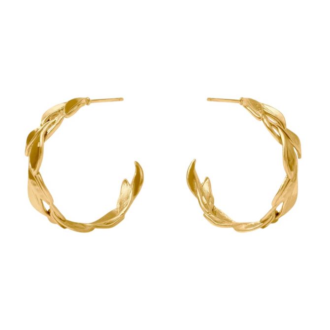 Julie Vos Willow Hoop Earrings, Gold in Medium