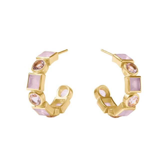 Julie Vos Jolie Hoop Earrings, Rose