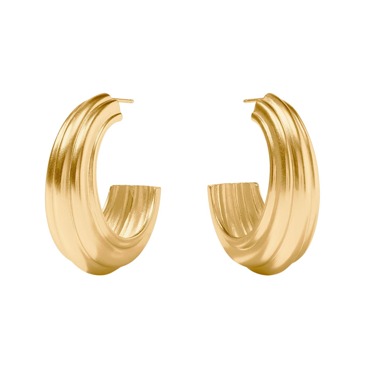 Julie Vos Portofino Statement Hoop Earrings, Gold in Medium