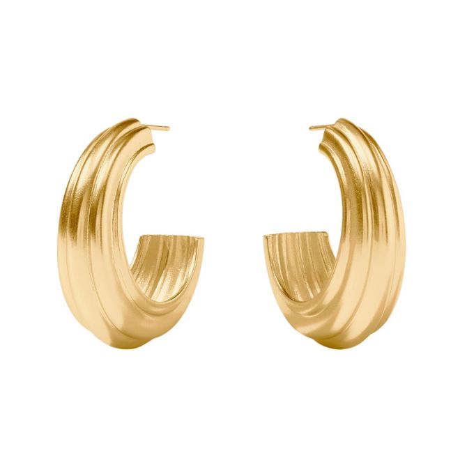 Julie Vos Portofino Statement Hoop Earrings, Gold in Medium