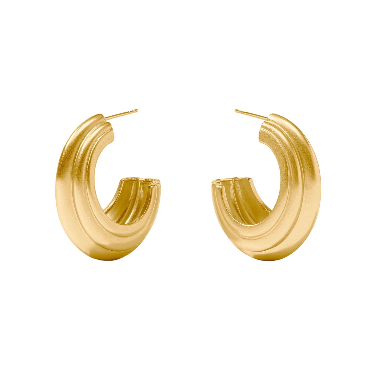 Julie Vos Portofino Statement Hoop Earrings, Gold in Medium