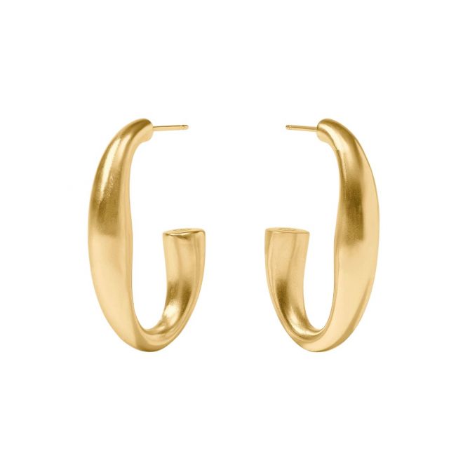Julie Vos Laguna Hoop Earrings, Gold in Medium