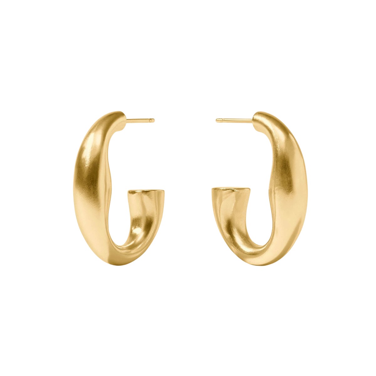 Julie Vos Laguna Hoop Earrings, Gold in Medium