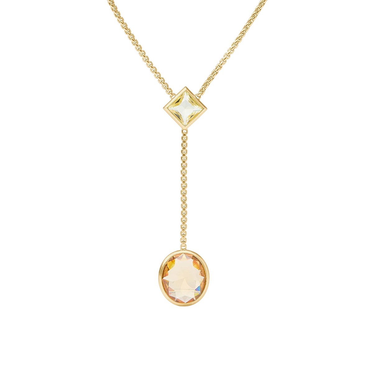 Julie Vos Jolie Lariat Necklace, Multi Stone