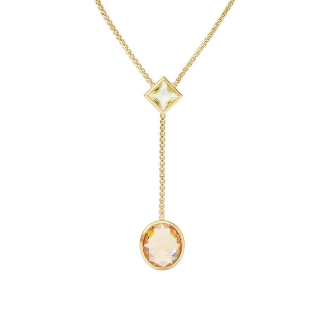 Julie Vos Jolie Lariat Necklace, Multi Stone