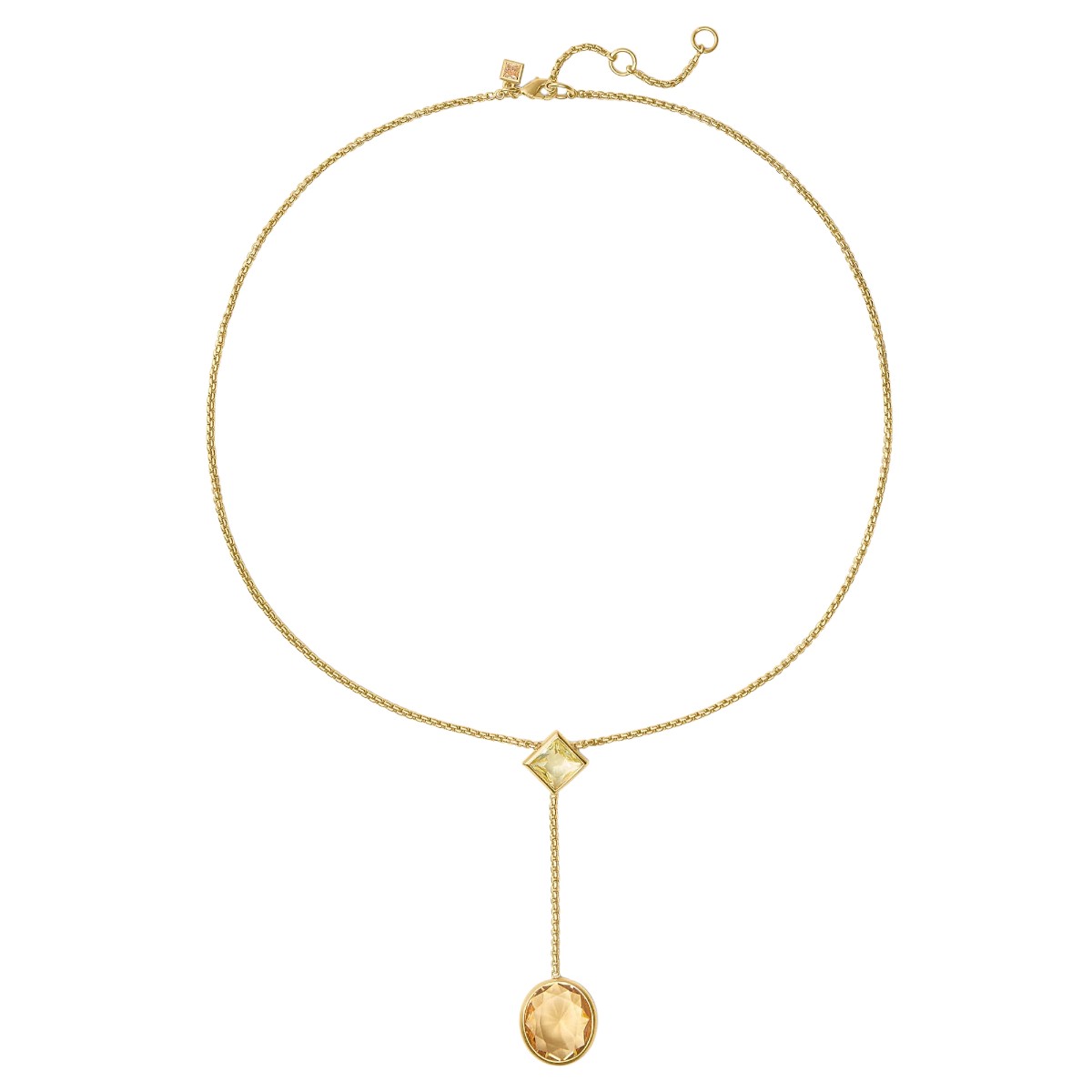 Julie Vos Jolie Lariat Necklace, Multi Stone