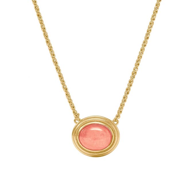 Julie Vos Portofino Solitaire Necklace, Melon Jade