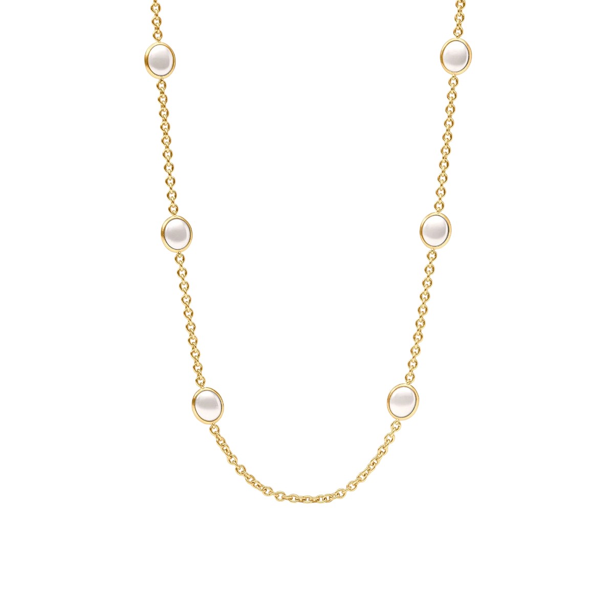 Julie Vos Laguna Stone Station Necklace, Pearl