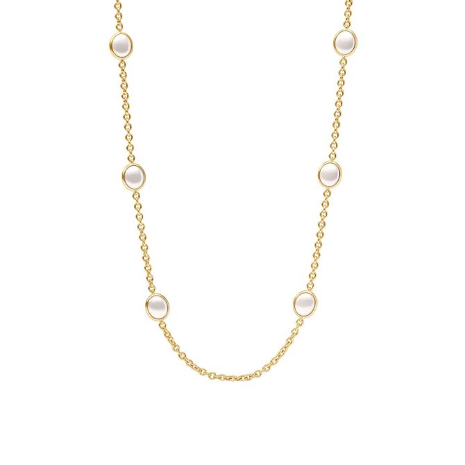 Julie Vos Laguna Stone Station Necklace, Pearl