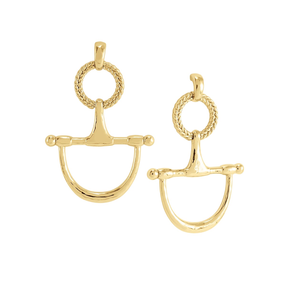 Anabel Aram Cheval Bit Drop Earrings, Gold