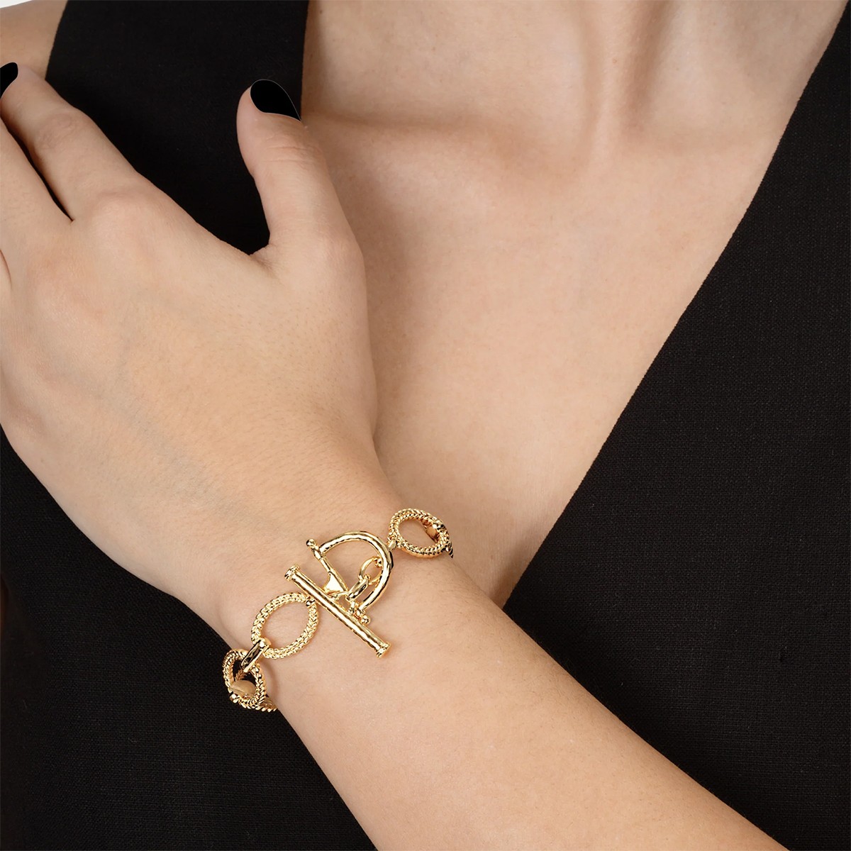 Anabel Aram Cheval Chain Bracelet, Gold
