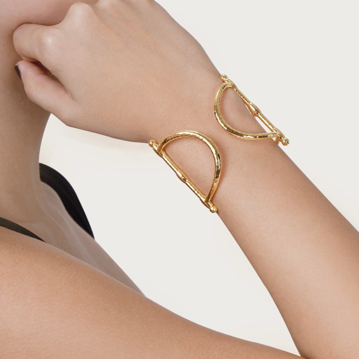 Anabel Aram Cheval Bit Cuff, Gold Dipped
