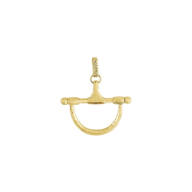 Anabel Aram Medium Cheval Bit Pendant, Gold