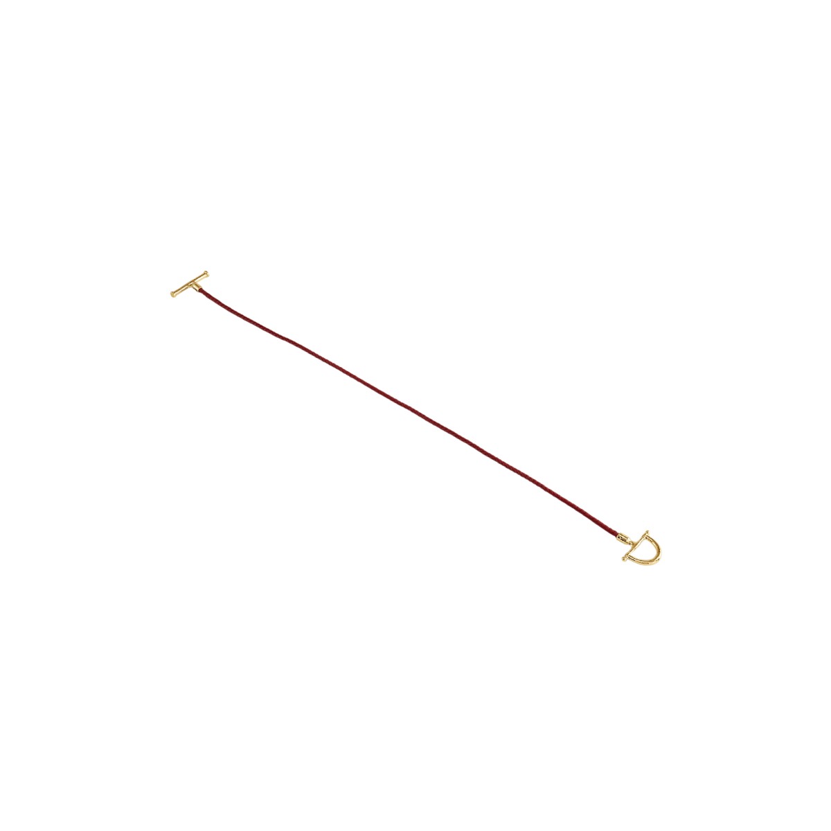 Anabel Aram Cheval Leather Wrap Bracelet, Rouge and Gold Dipped