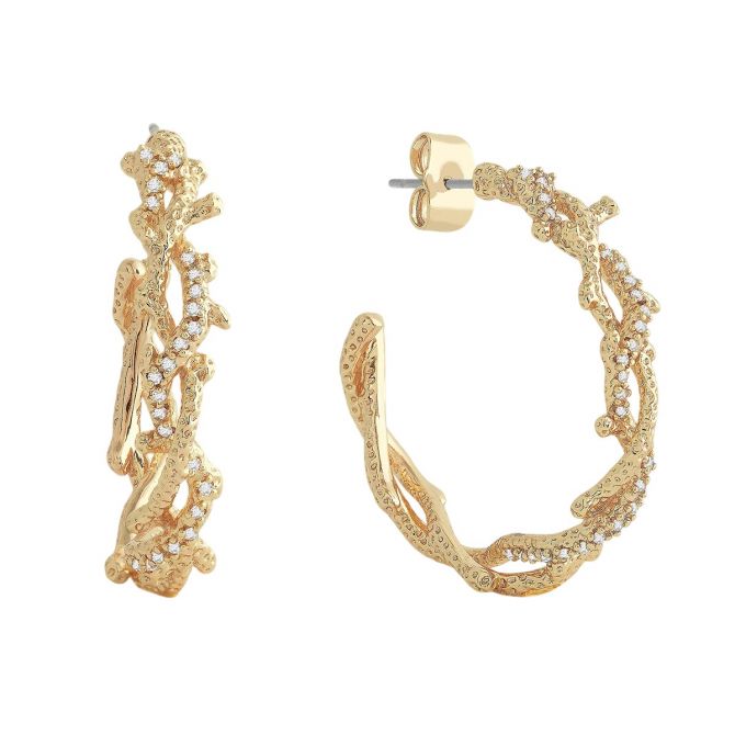 Anabel Aram Coral Hoop Earrings