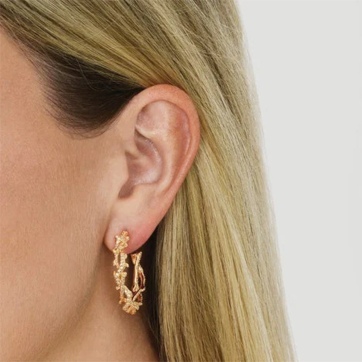Anabel Aram Coral Hoop Earrings