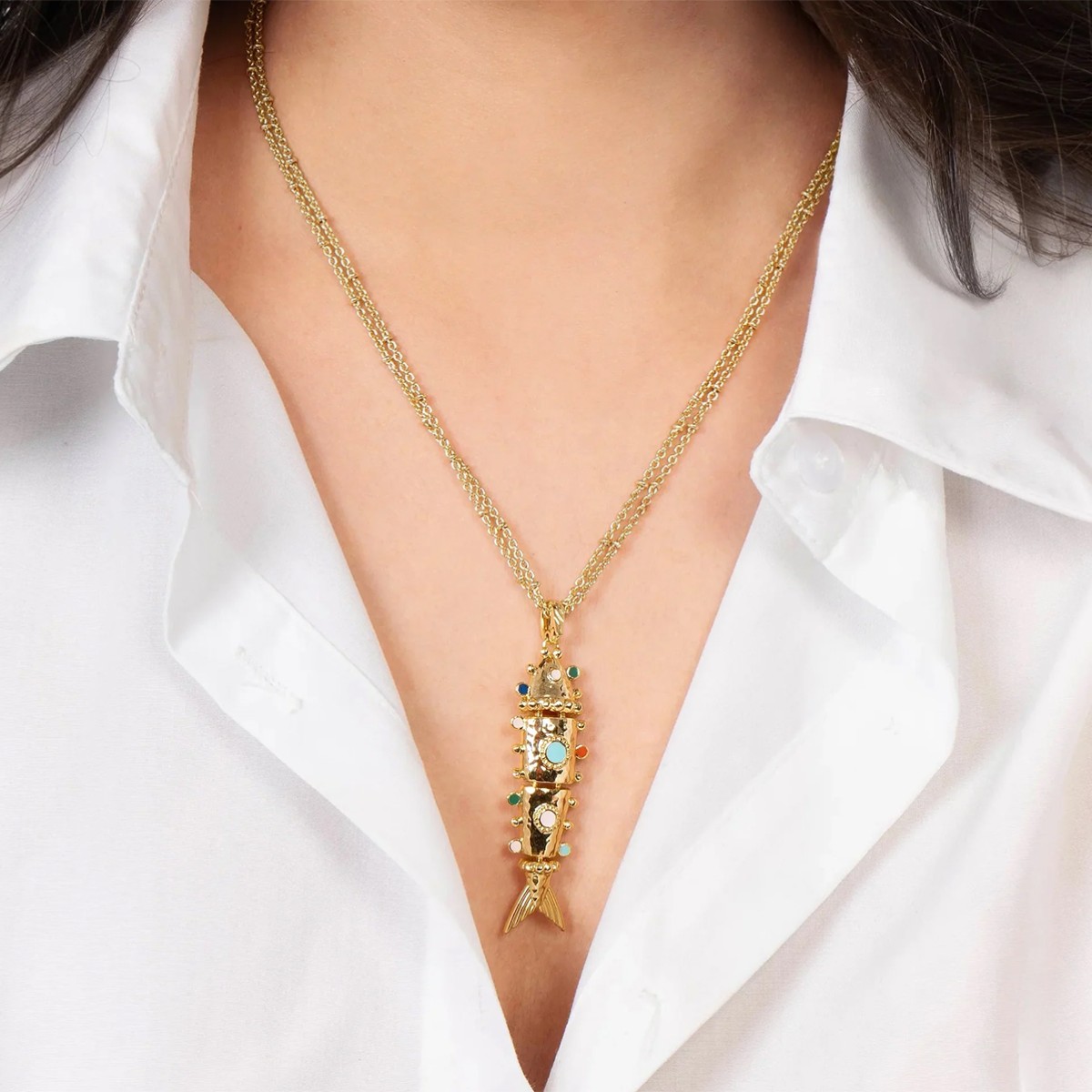Anabel Aram Milos Fish Charm, Large