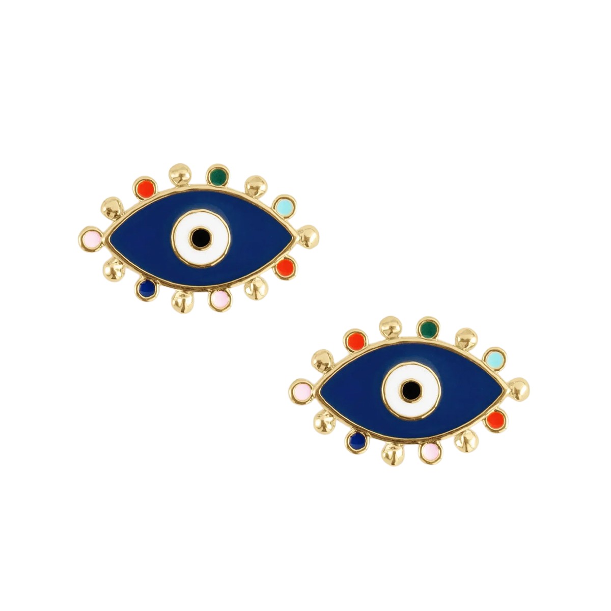 Anabel Aram Milos Evil Eye Stud Earrings