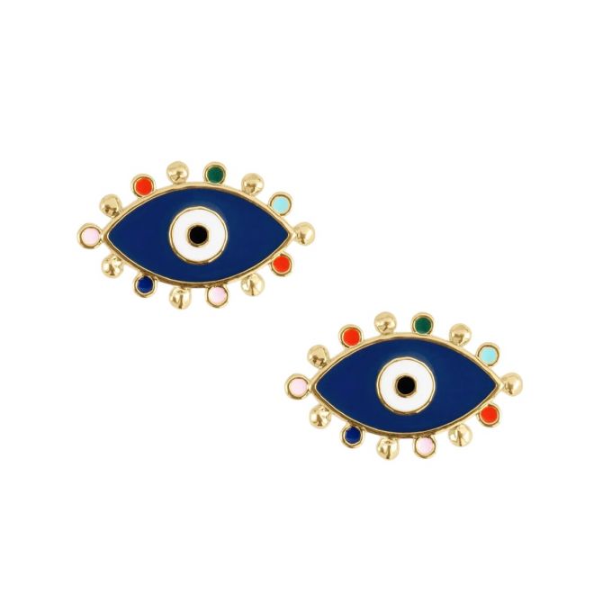 Anabel Aram Milos Evil Eye Stud Earrings