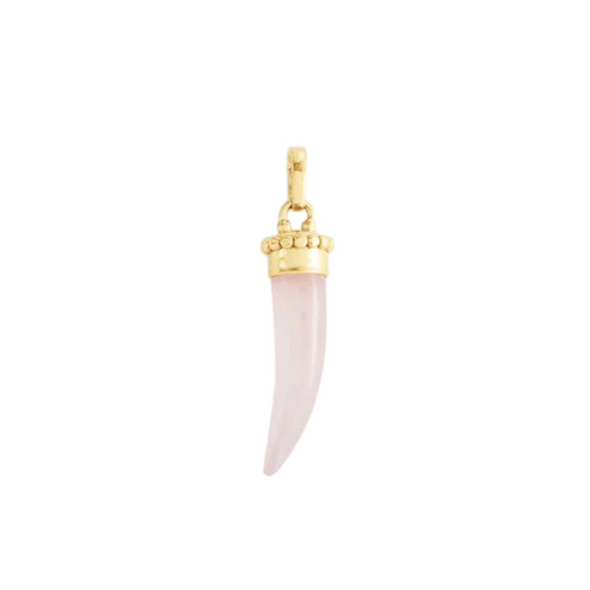 Anabel Aram Milos Stone Horn Charm, Rose Quartz