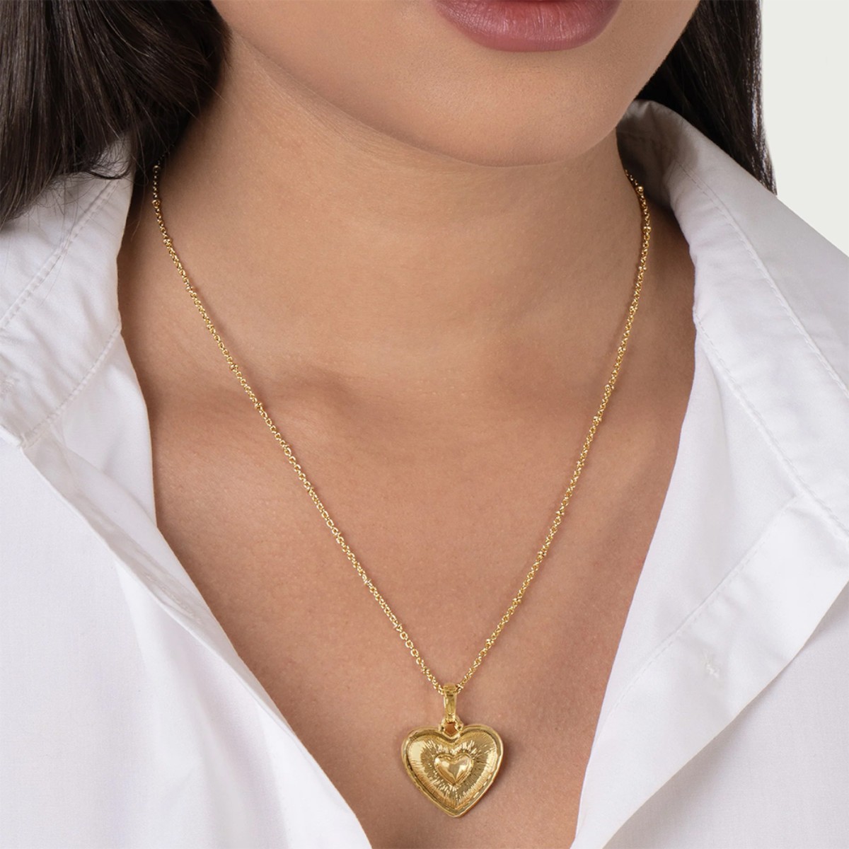 Anabel Aram Heart Radiant Gold Charm