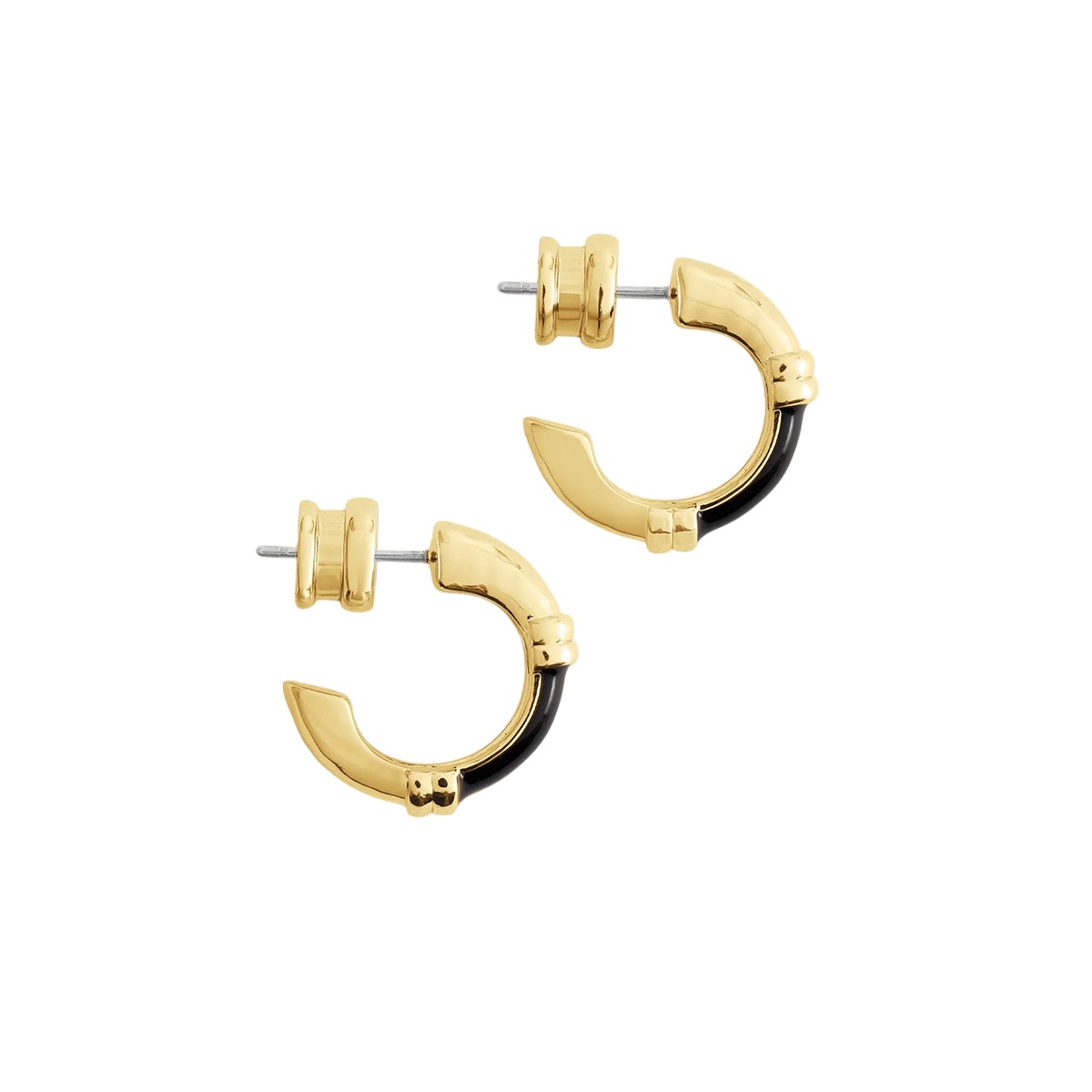 Anabel Aram Forza Huggie Hoop Earrings, Black