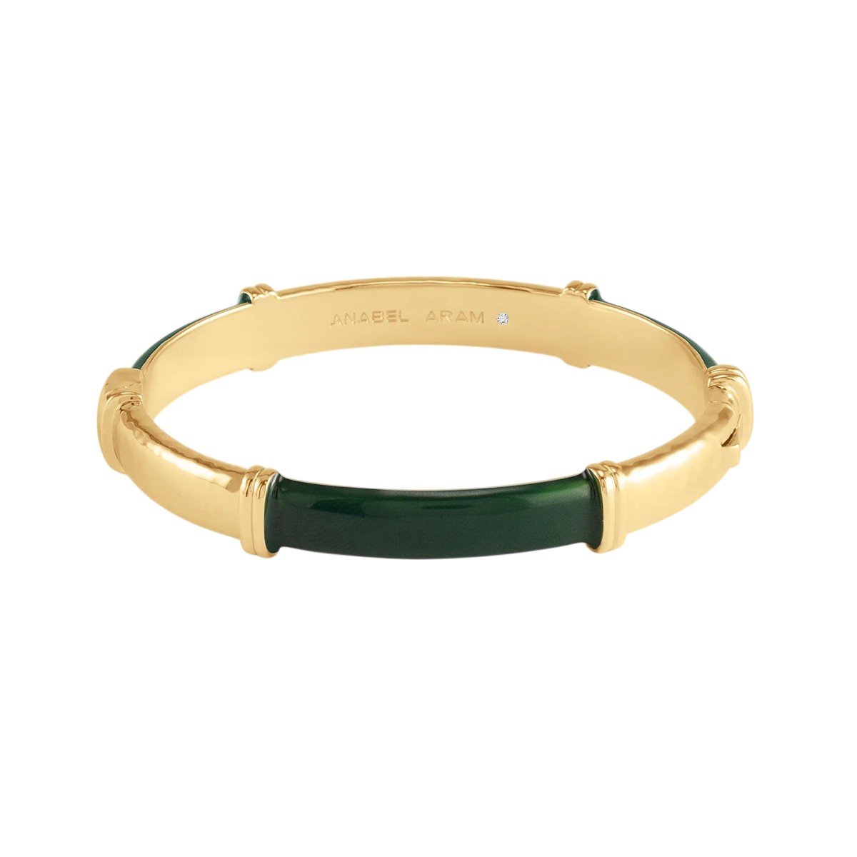 Anabel Aram Forza Hinged Bangle, Malachite