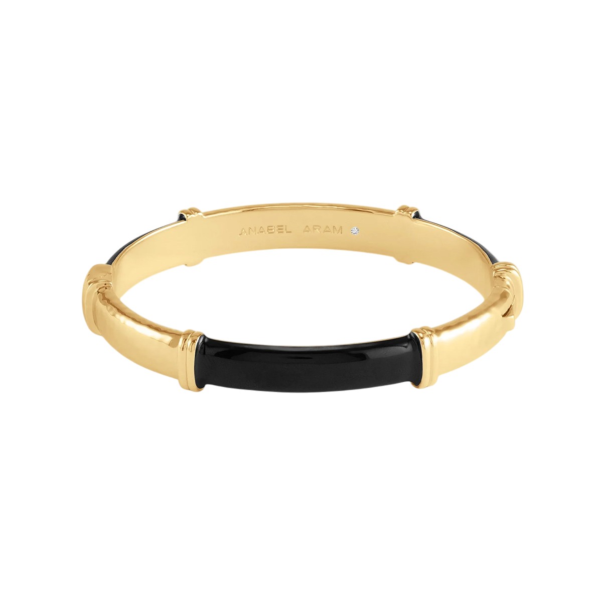 Anabel Aram Forza Hinged Bangle, Black